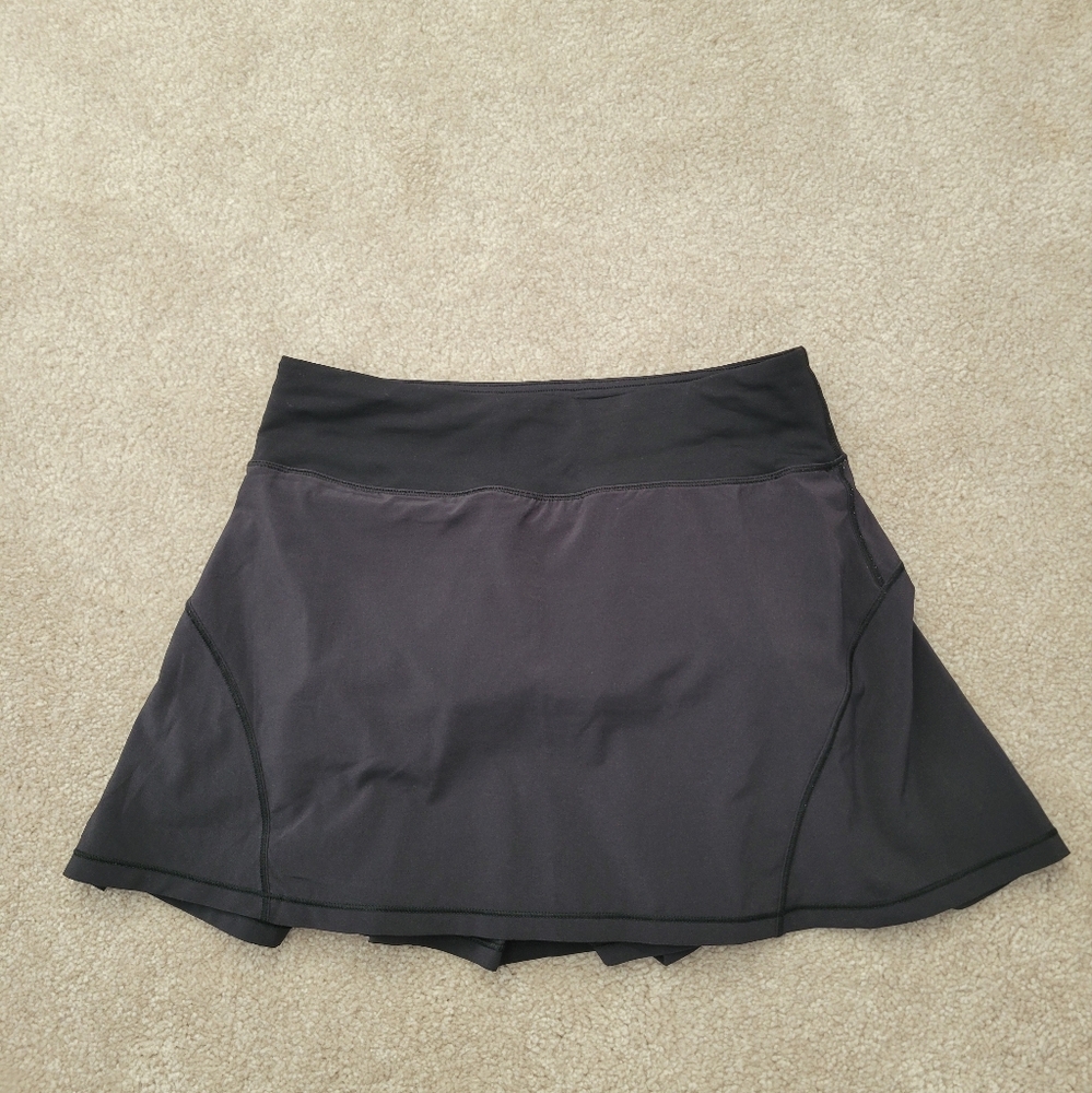 Lululemon Black Play Off The Pleats Tennis Skirt Size 2 Tall